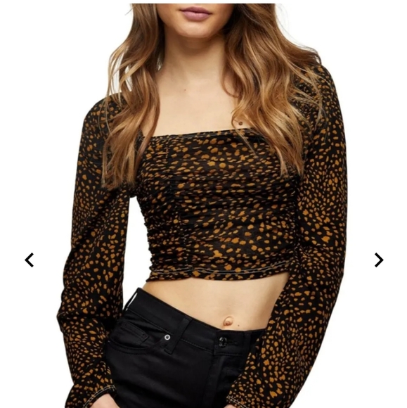 Topshop | Puff Sleeve | Crop Top | Size 6
